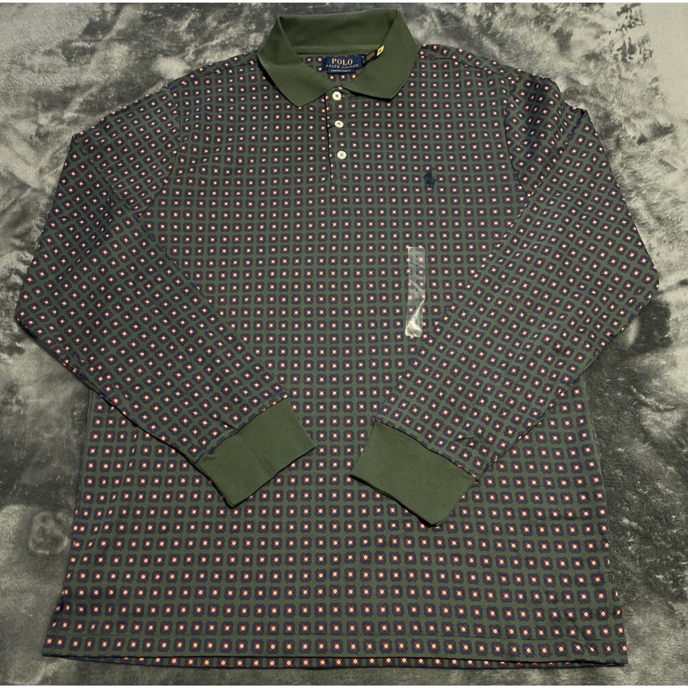 2XL TTG POLO  RALPH LAUREN Men's SLIM-Fit Long Sleeve Polo Shirt NWOT